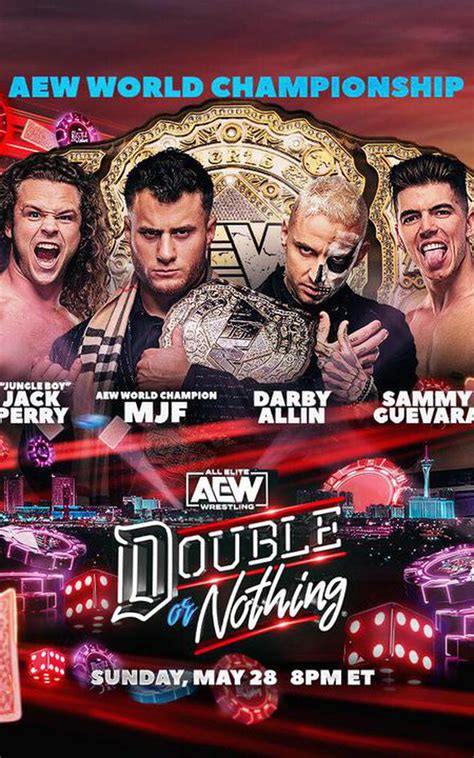 Last year, the event took place during Memorial Day weekend on May 29th at the T-Mobile Arena in the Las Vegas suburb of Paradise, Nevada. . Aew double or nothing 2023 wiki